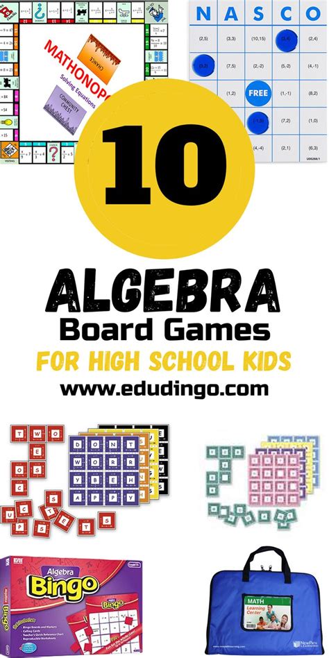 10 Algebra Board Games For Middle And High School In 2020 Algebra