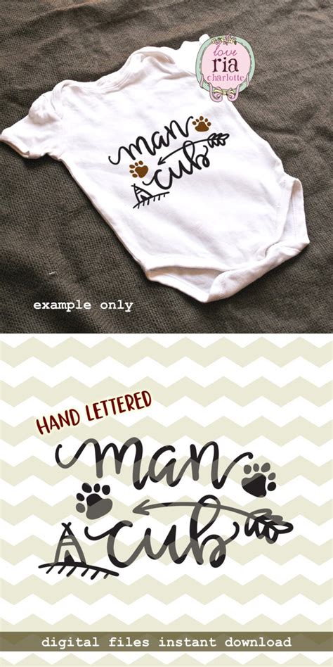 Man Cub New Born Baby Babe Babes Cute Fun Hand Lettered Digital Etsy Australia