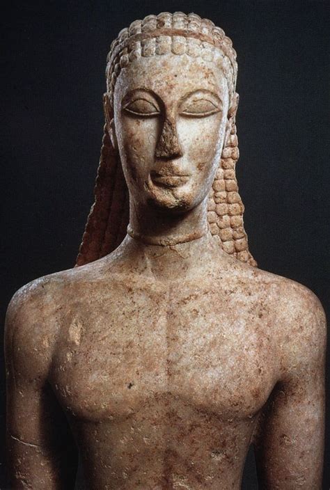 One Of The Earliest Known Portraits Archaic Greek Sculpture Portrayed