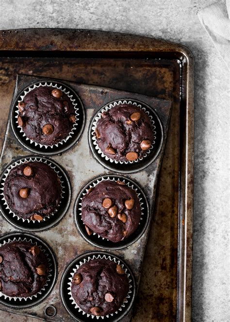 Skinny Double Chocolate Banana Muffins For Reagan Ambitious Kitchen