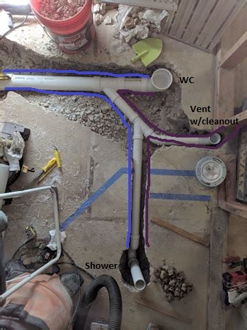 From jackhammer to filling with new concrete. Roughing in bathroom on slab | Terry Love Plumbing Advice ...