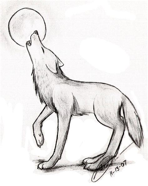 A Drawing Of A Wolf Simple Drawing Of A Wolf Easy Drawings Wolves Pic