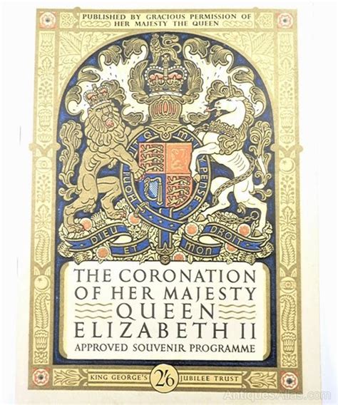 Antiques Atlas Official Queen Elizabeth Coronation Programme 1953