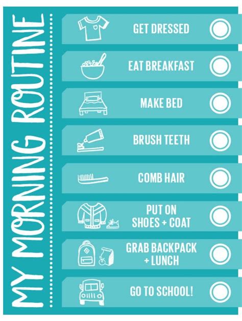 Handy Printable Morning Routine Checklist Todays Parent
