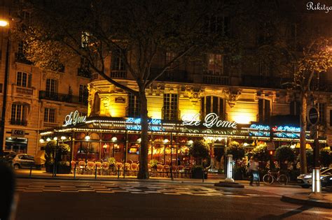 Paris By Night Cafe Du Dome Montparnasse By Rikitza On Deviantart