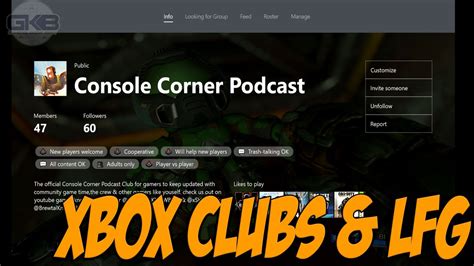 Xbox One How To Use Clubs And Looking For Group Youtube