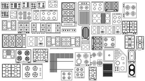 Over 30 cad blocks of appliances: Autocad Blocks Kitchen - Download Autocad