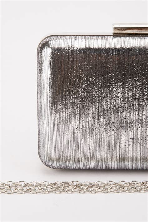 Metallic Silver Clutch Bag Just 6