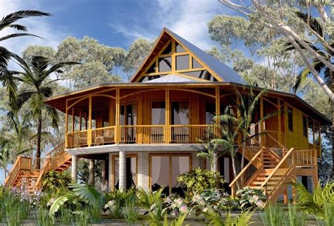 Seperti pintu geser pada pintu masuk, serta. 21 Desain Rumah Bambu Unik Sederhana Modern | RUMAH IMPIAN