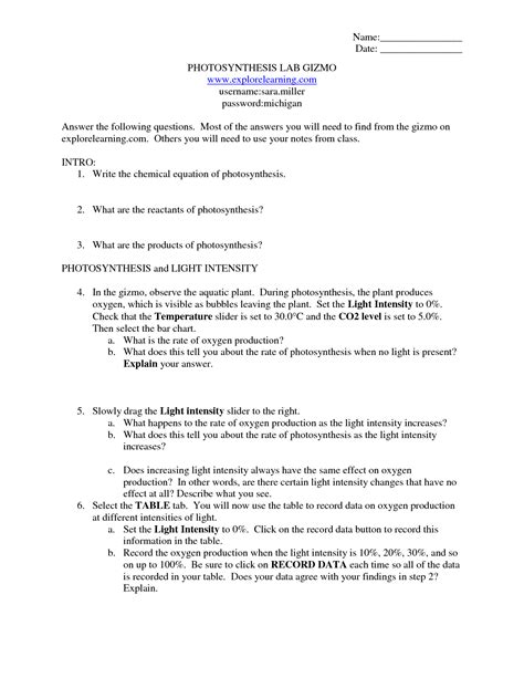 We did not find results for: 15 Best Images of Photosynthesis Lab Worksheet ...
