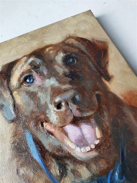 Custom Dog Portrait Original Painting On Canvas Dog Painting Etsy Uk