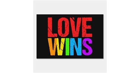 Love Wins Gay Marriage Yard Sign Zazzle