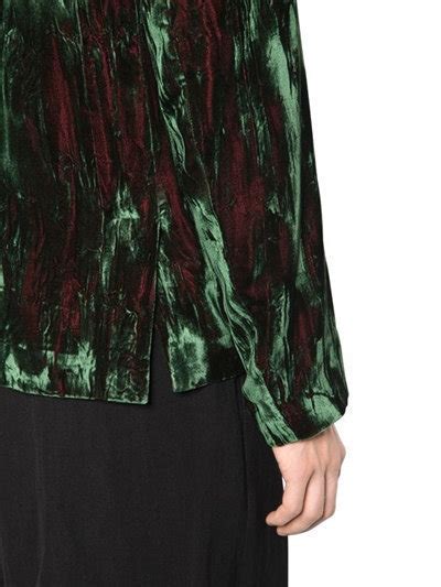 Ann Demeulemeester Iridescent Crushed Velvet Jacket 1355 Luisaviaroma Lookastic