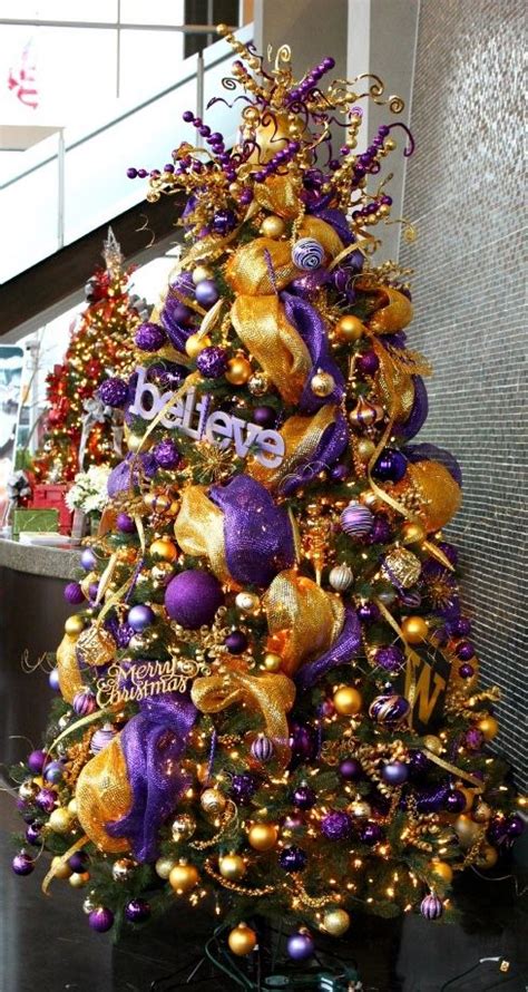 Beautiful Purple And Gold Christmas Tree Purple Christmas Tree