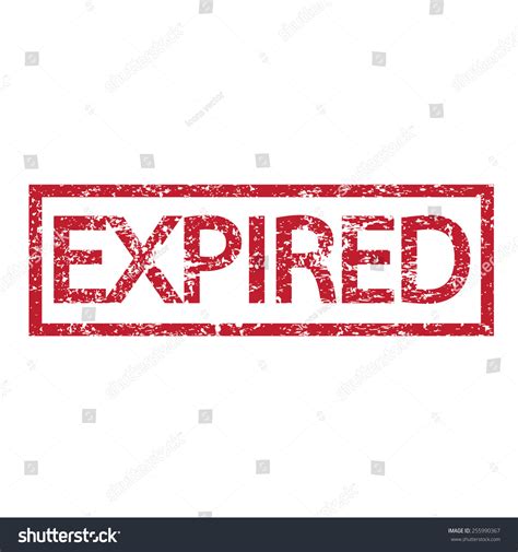 Expired Stamp Word Stock Vector Illustration 255990367 Shutterstock