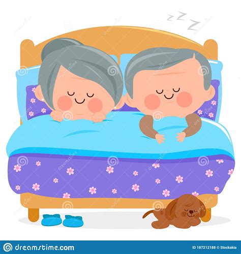 Grandfather Bedtime Story Cartoon Poster Vector Illustration
