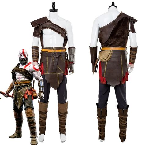 god of war 4 kratos nordic cosplay costume spartan battle suit full set adult men halloween