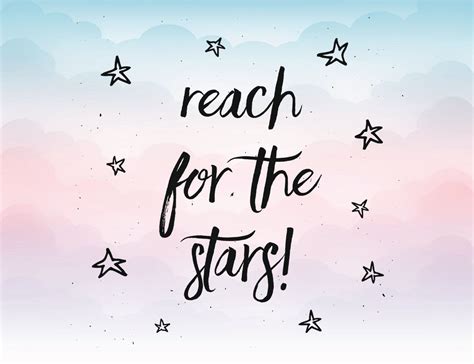 Reach For The Stars Iron On Clipart Svg Vector Text Star Love Quotes