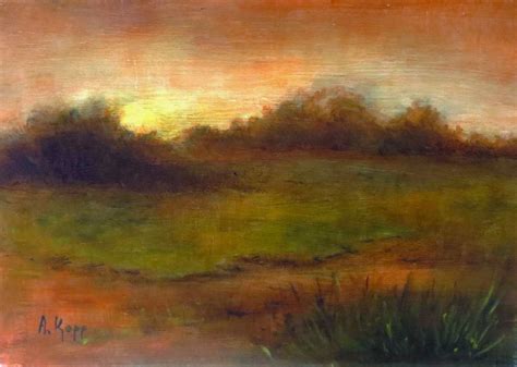An Artists Journey Sunrise Original Oil Painting By Alexandra Kopp