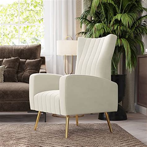 Belleze Velvet Accent Chairs For Living Room Modern Upholstered
