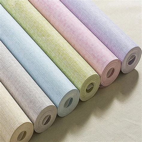 Modern Solid Color Non Woven Fabric Wallpaper Living Room Bedroom