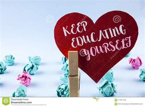 Handwriting Text Keep Education Yourself Concept Meaning