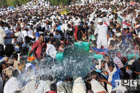 Ethiopia Lalibela Timkat Festival Baptism Ceremony Every Year On