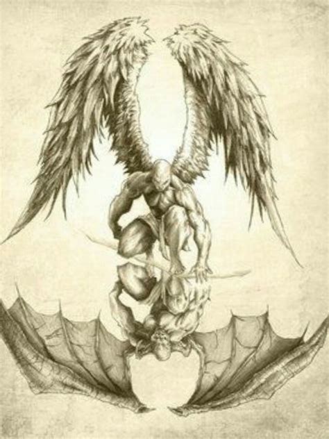 Angel And Demon Tattoos For Men