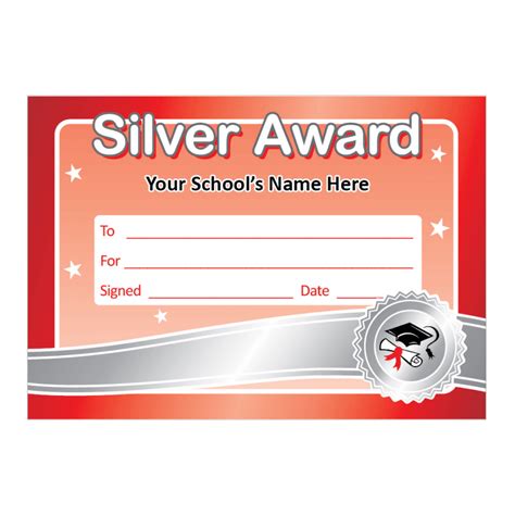 Silver Award Certificates Stickers For Teachers