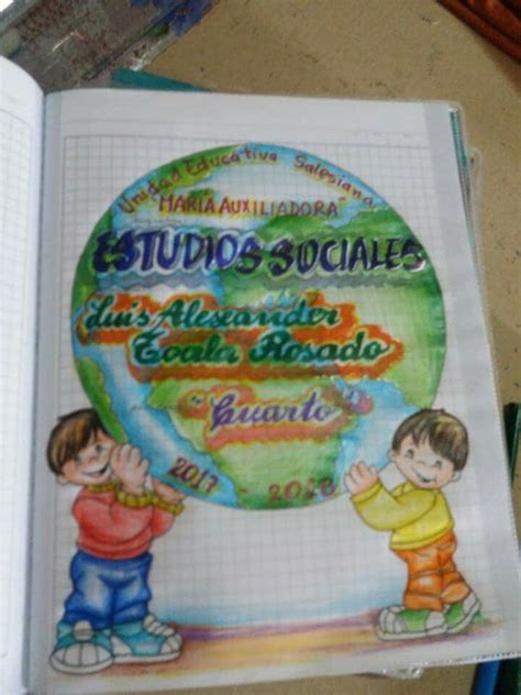 Caratula Para Sociales Scrapbook Cover Easy Paper Crafts Diy Page