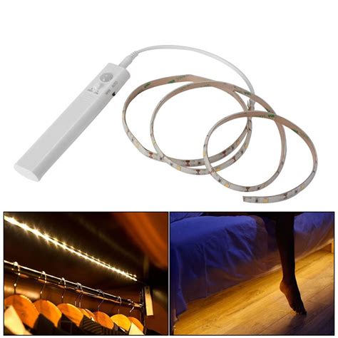 pir motion sensor led strip light wireless battery operated wardrobe under bed ld1005 sz ld1006