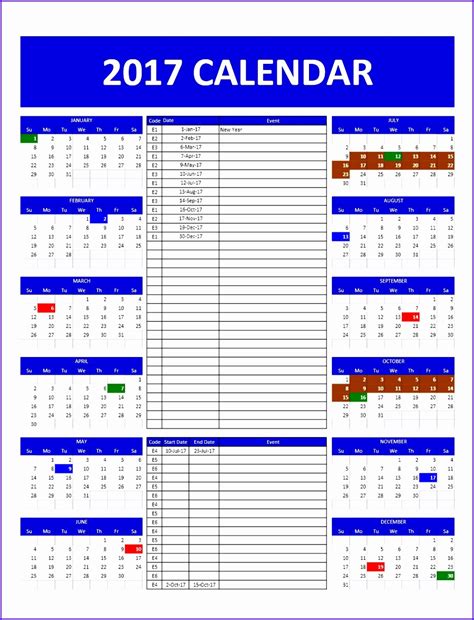 8 Event Calendar Excel Template Excel Templates Excel Templates