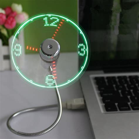 Usb Led Clock Fan With Real Time Display Function Price In