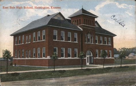 East Side High School Hoisington Ks Postcard