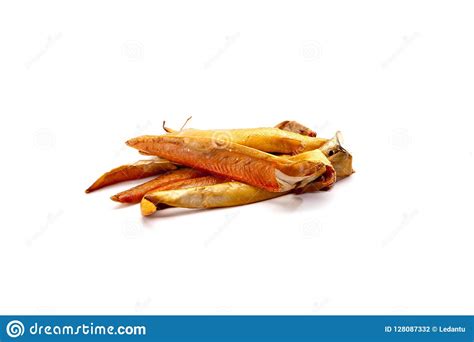 Dried Salted Fish Sticks Isolated On White Stock Photo Image Of