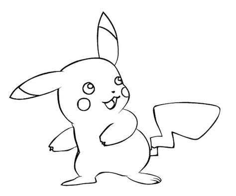 Happy Pikachu Coloring Page Download Print Or Color Online For Free