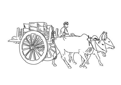 40 Best Collections Easy Bullock Cart Drawing For Kids Sarah Sidney