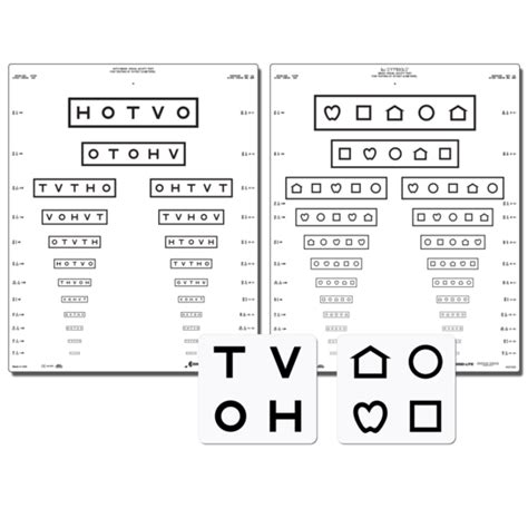 Lea Symbols® And Hotv Massachusetts Pediatric Eye Chart Jutron Vision