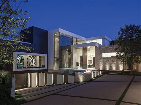 Part Two Modern Mansion With Wrap Around Pool And Glass Walled Garage