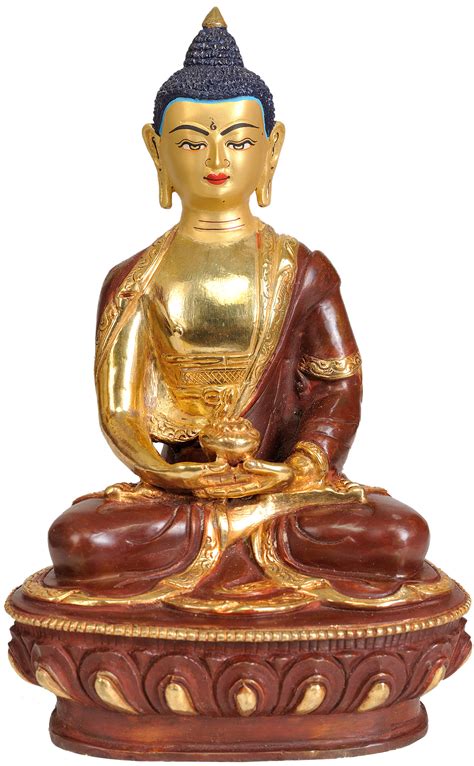 Seated Buddha His Eyes Unshut Exotic India Art