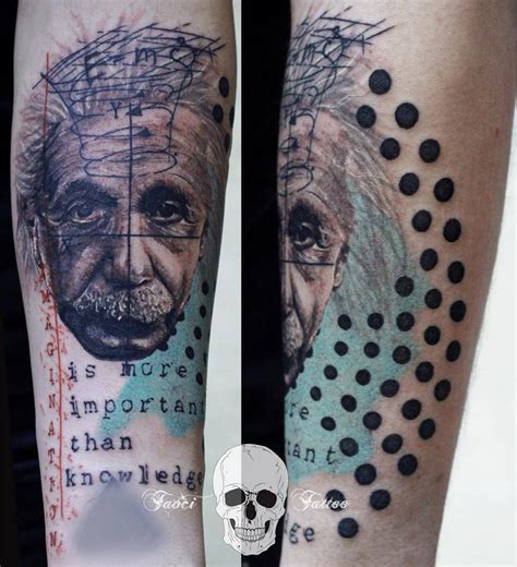 Albert Einstein Inspired Graphic Style Tattoo On Official Tumblr