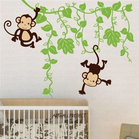 Monkey Wall Decals Baby Room Decals Monkey Room Monkey Nursery