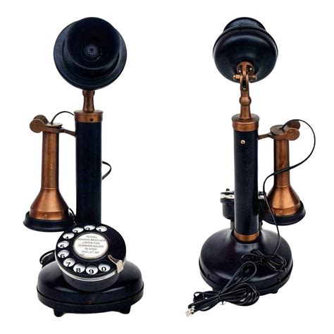 Antique Brass Retro Landline Telephone Vintage Look Rotary Etsy