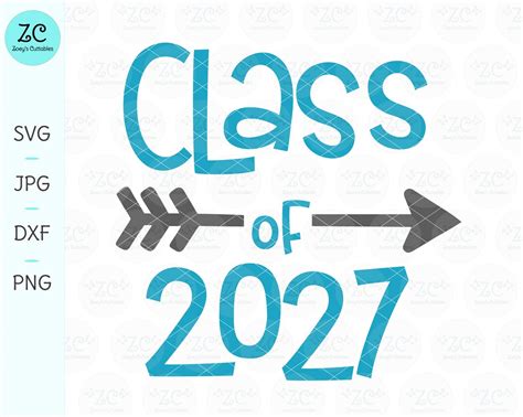 Class Of 2027 Svg Graduation Svg Class Of End Of School Etsy