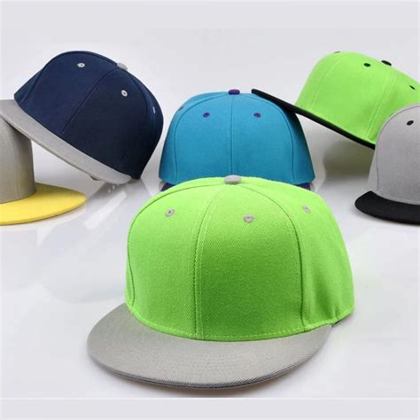 Snapback Caps Classic 2 Tones Plain Snap Back Hats Men Women Flat Bill