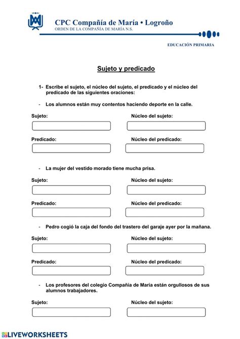 Worksheets Texts Spanish Language Language Active Voice Subject