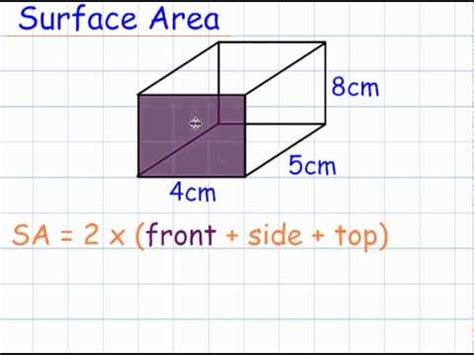 Enter the depth, the length, and the height and when you click on the button calculate the volume and surface area of cuboid, the volume and surface area of cuboid is calculated and displayed. Surface Area of Cuboids (GCSE Mathematics Shape) - YouTube