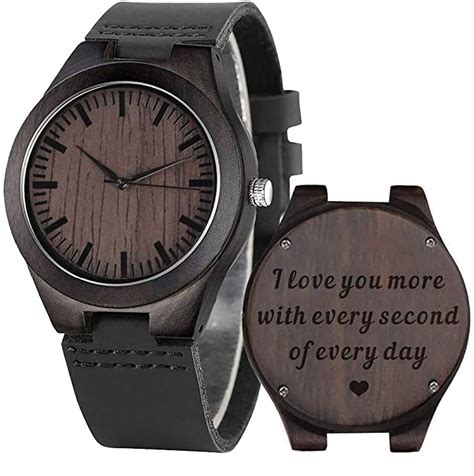 Engraved Wood Watches For Men Husband Ts I Love You