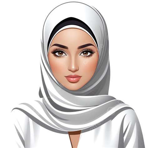 Muslim Girl With Hijab Illustration Element Muslim Girl Png