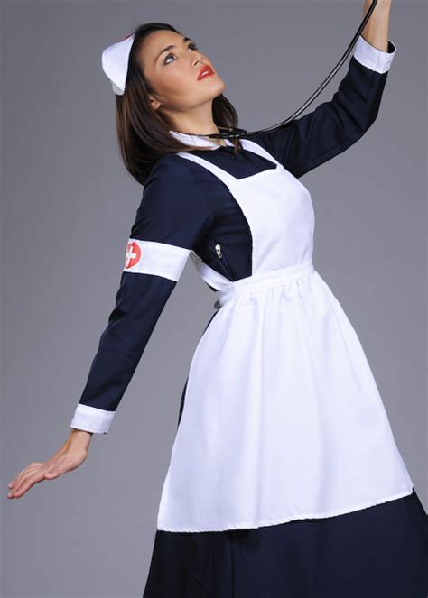 womens 1940s long wartime nurse costume